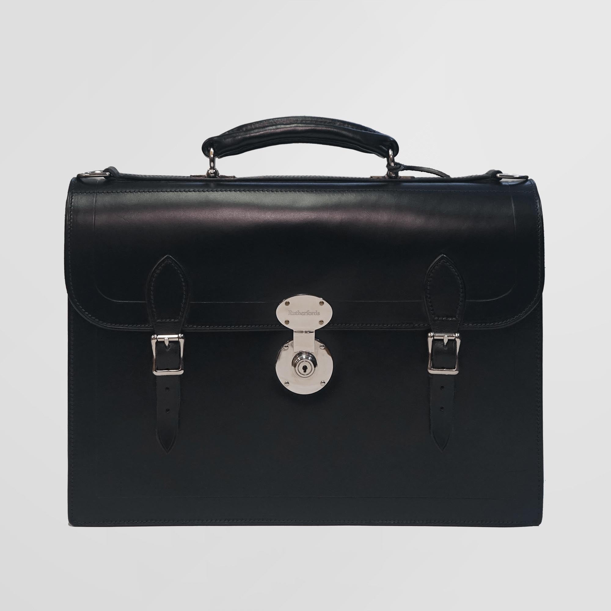 Rutherfords / Flap Over Brief Case / 黒